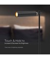 Wiederaufladbare 3-in-1 LED-Lampe - Magnetisch, schwarz, dimmbar, inkl. Standfuß und 2 Stk. Montagehalterungen