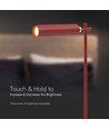 Wiederaufladbare 3-in-1 LED-Lampe - Magnetisch, rot, dimmbar, inkl. Standfuß und 2 Stk. Montagehalterungen