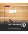 Wiederaufladbare 3-in-1 LED-Lampe - Magnetisch, rot, dimmbar, inkl. Standfuß und 2 Stk. Montagehalterungen