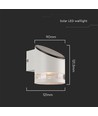 1W Solara Solar-Wandleuchte - 3000K, weiß, IP54, 70lm, Akku und Solarpanel