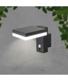 5,5W Solara Wandleuchte mit Sensor - Solar, PIR Sensor, IP54, 3000K, schwarz, rechteckig