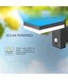 5,5W Solara Wandleuchte mit Sensor - Solar, PIR Sensor, IP54, 3000K, schwarz, rechteckig