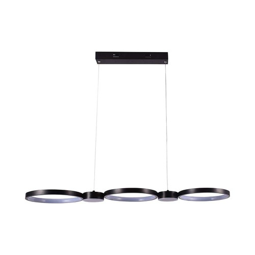 38W LED Pendelleuchte, 100cm - Schwarz, 4560lm, 3000K, inkl. Leuchtmittel