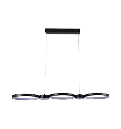 38W LED Pendelleuchte, 100cm - Schwarz, 4560lm, 4000K, inkl. Leuchtmittel