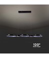 38W LED Pendelleuchte, 100cm - Schwarz, 4560lm, 4000K, inkl. Leuchtmittel
