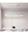 24W Hängeleuchte - LED (80x20x100cm), 4000K, weißes Gehäuse
