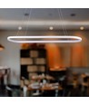 24W Hängeleuchte - LED (80x20x100cm), 4000K, weißes Gehäuse