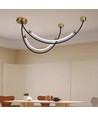 20W LED Pendelleuchte / Deckenleuchte, L100x60cm - 2500lm, schwarz und gold, IP20, inkl. Leuchtmittel
