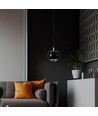 9W LED Pendelleuchte - Schwarz, 1000lm, 10x10x100cm, IP20 Innenbereich, inkl. Leuchtmittel