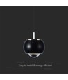 9W LED Pendelleuchte - 1000lm, schwarz, 10x10x100cm, IP20 Innenbereich