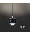 9W LED Pendelleuchte - 1000lm, schwarz, 10x10x100cm, IP20 Innenbereich