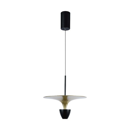 9W Designer Pendelleuchte - Schwarz/Gold, 1000lm, IP20, Metall, 30x320x100cm