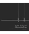 19W LED Pendelleuchte - 80cm, schwarz, 2160lm, inkl. Leuchtmittel