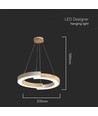 32W Hängeleuchte - LED, 43x100, 4000K, Weiß, Holz