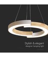 32W Hängeleuchte - LED, 43x100, 4000K, Weiß, Holz