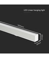 120cm 40W LED Lichtleiste mit Samsung Chip - Weiß, CCT, inkl. Seilaufhängung, Deckenleuchte für Büro