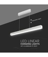 120cm 40W LED Lichtleiste mit Samsung Chip - Weiß, CCT, inkl. Seilaufhängung, Deckenleuchte für Büro