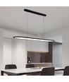 24W LED Pendelleuchte, 80x100cm - Schwarz, 3000lm, 120 Grad, inkl. Leuchtmittel
