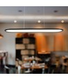 24W LED Pendelleuchte, 80x100cm - 3000lm, schwarzer Körper, 120 Grad, inkl. Leuchtmittel
