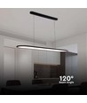 24W LED Pendelleuchte, 80x100cm - 3000lm, schwarzer Körper, 120 Grad, inkl. Leuchtmittel