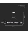 120cm 30W LED Pendelleuchte, weiß - 115lm/W, 3000K, 120x100cm, inkl. Leuchtmittel