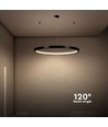19W LED Pendelleuchte mit Kristall-Acryl, Ø40cm - Schwarz, 3000K, 2160lm, IP20 Innenbereich