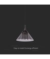 9W LED Pendelleuchte - 19,5x17,5cm, 1000lm, schwarz, 4000K, inkl. Leuchtmittel