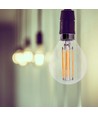 E14 6W LED Tropfenlampe - P45, Filament, Klarglas, 600lm