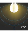 E14 6W LED Tropfenlampe - P45, Filament, Klarglas, 600lm