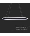 24W LED Pendelleuchte - 80x20x100cm, 2760lm, weiß, 3000K