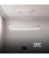 24W LED Pendelleuchte - 80x20x100cm, 2760lm, weiß, 3000K