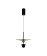 9W LED Pendelleuchte / Hängelampe - 4000K, 1000lm, schwarz/gold, 30x320cm, inkl. Leuchtmittel