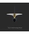 9W LED Pendelleuchte / Hängelampe - 4000K, 1000lm, schwarz/gold, 30x320cm, inkl. Leuchtmittel