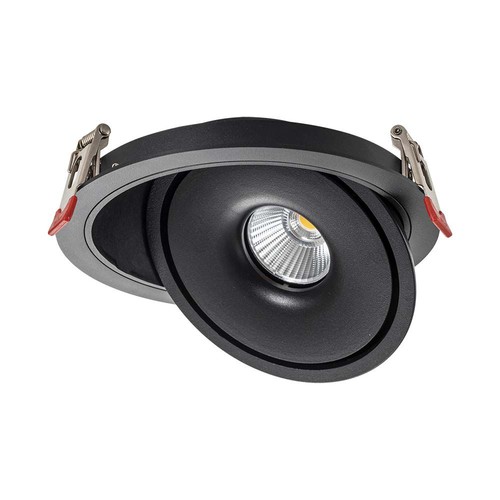 12W LED Einbaustrahler - COB, 3in1, Schwarzes Gehäuse