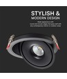 20W LED COB Downlight - 3in1 Schwarzes Gehäuse
