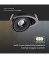 20W LED COB Downlight - 3in1 Schwarzes Gehäuse