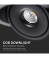 30W LED Einbaupanel, RA90, schwarz - 3-in-1 CCT, Lochausschnitt: Ø18 cm, Maße: Ø20 cm
