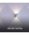 2W Wandleuchte mit Up/Down Light - IP54, weiß, 3000K, Aluminium, inkl. Leuchtmittel