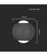 2W LED COB Wandleuchte, Up/Down Light - IP54, schwarz Aluminium, 3000K, 4,2 x 4 cm