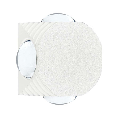 4W runde LED Wandleuchte mit 4 Lichtstrahlen - IP54, weiß, 3000K, 4-Wege-Licht, modernes Design