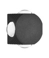 4W runde 4-Wege LED Wandleuchte - Schwarz, IP54, COB LED, warmweiß, inkl. Leuchtmittel