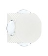 4W runde LED Wandleuchte mit 4 Lichtstrahlen - IP54, weiß, COB LED, 4000K, inkl. Leuchtmittel