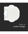 4W runde LED Wandleuchte mit 4 Lichtstrahlen - IP54, weiß, COB LED, 4000K, inkl. Leuchtmittel