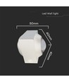 2W LED Wandleuchte Up/Down - IP54, 3000K, weiß, inkl. Leuchtmittel