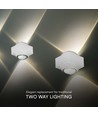 2W LED Wandleuchte Up/Down - IP54, 3000K, weiß, inkl. Leuchtmittel