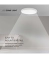 18W LED-Deckenleuchte - IP44, Ø22,5cm, Höhe: 6,3cm, weißer Rand
