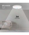 24W LED-Sensorleuchte mit Fernbedienung - Ø35cm, 2500lm, IP44, Mikrowellensensor, Weiß