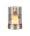 2W LED wiederaufladbare Tischleuchte mit Sensor - Champagnergold, bernsteinfarbenes Glas, 3000K, 360 Grad, Bewegungsmelder