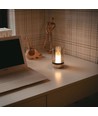 2W LED wiederaufladbare Tischleuchte mit Sensor - Champagnergold, bernsteinfarbenes Glas, 3000K, 360 Grad, Bewegungsmelder
