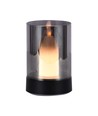 2W LED Akku-Tischleuchte, Bewegungsdimmer - Schwarz/Rauchfarben, 3000K, 360 Grad, elegantes Design